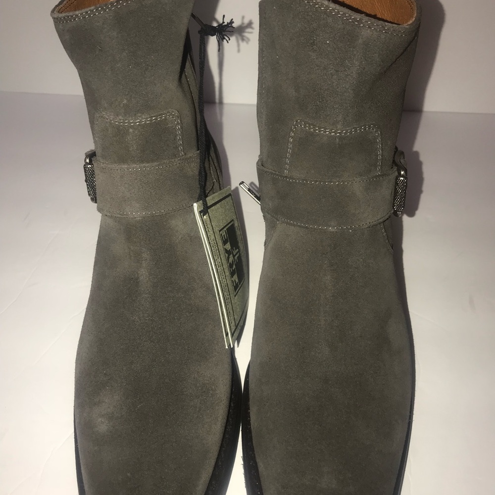 FRYE - HANNAH ENGINEER SMOKE ANKLE BOOT SZ 8.5 - Picture 2 of 8